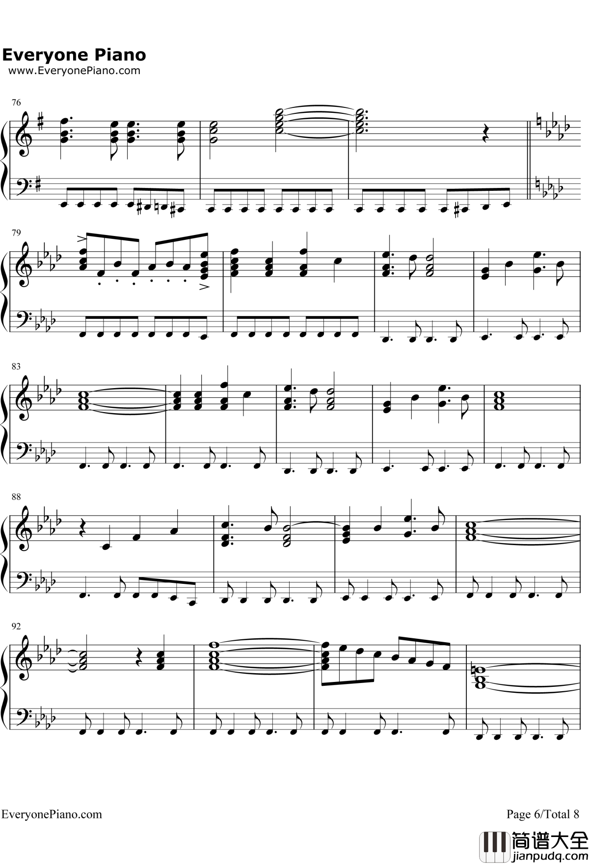 The_Phantom_of_the_Opera钢琴谱_EmmyRossum&GerardButler_歌剧魅影原声带