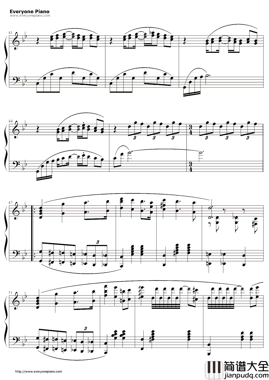 HANA钢琴谱_久石让 _BI