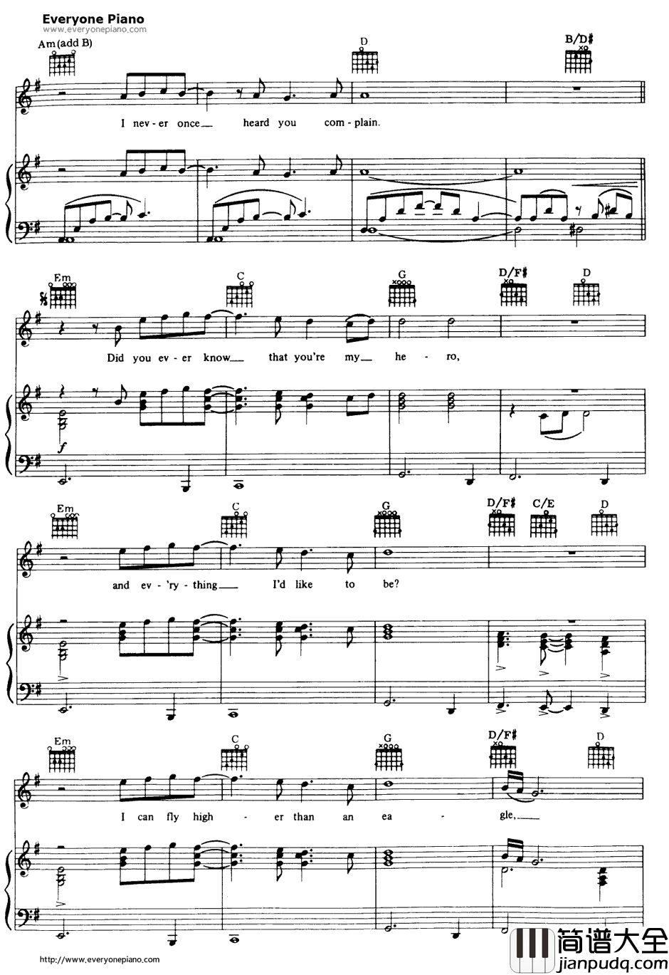 Wind_Beneath_My_Wings钢琴谱_BetteMidler 贝特·米德勒_BeachesOST