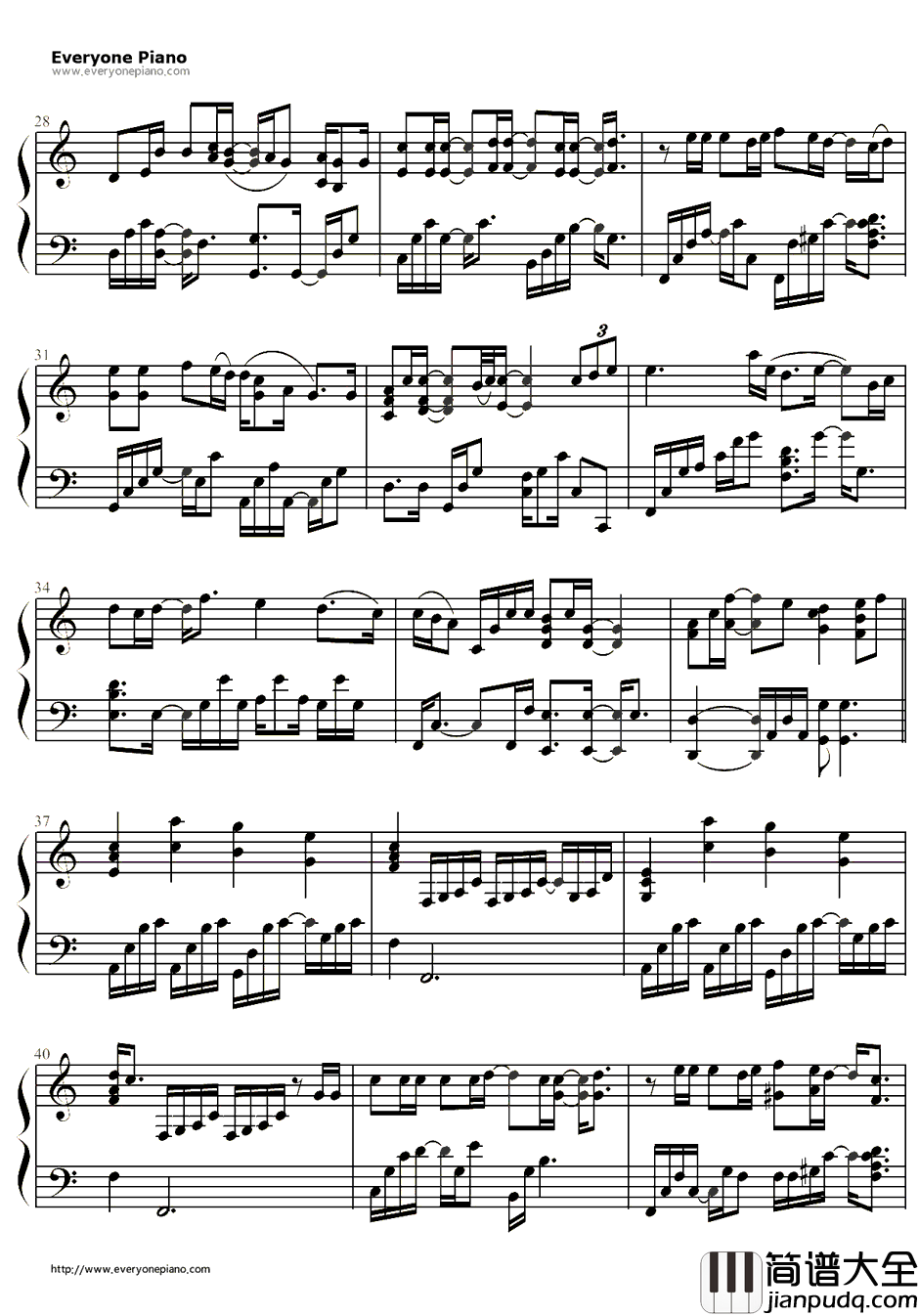 Thanks_To钢琴谱_东方神起