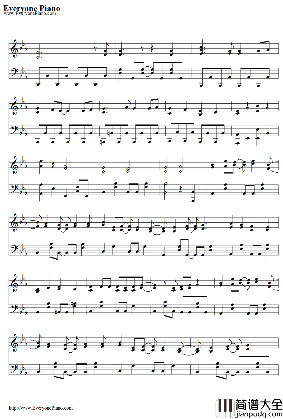 初めての恋が终わる时钢琴谱_初音ミク