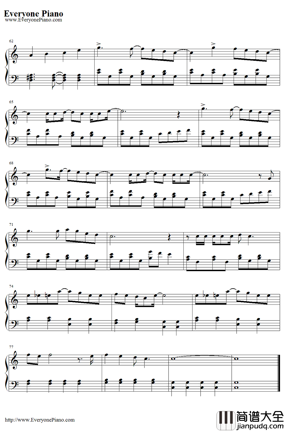 Free_Magic钢琴谱_WAG_名侦探柯南ED8