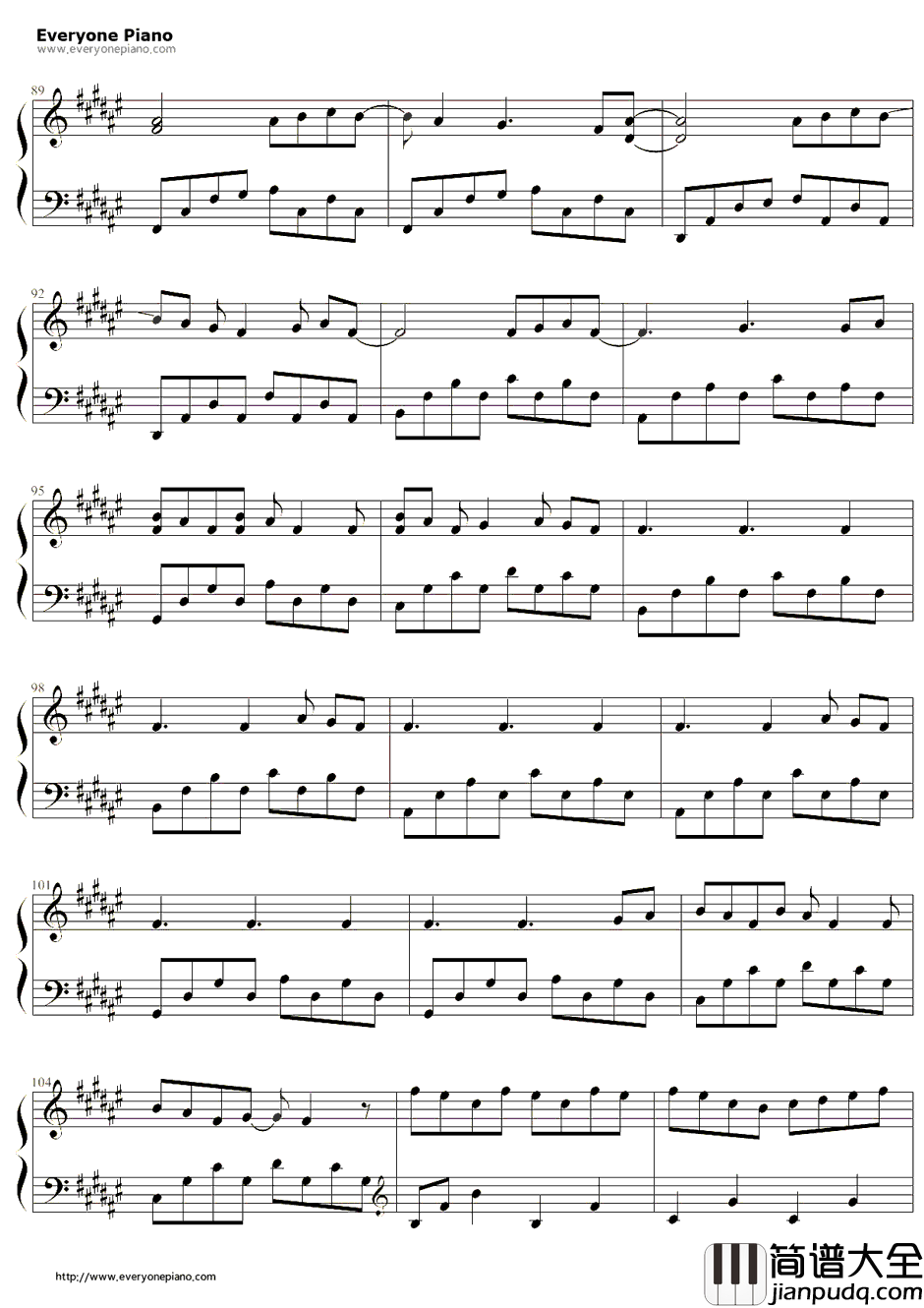 Oh_BabyI钢琴谱_MikeAngelo_泰剧浪漫满屋主题曲