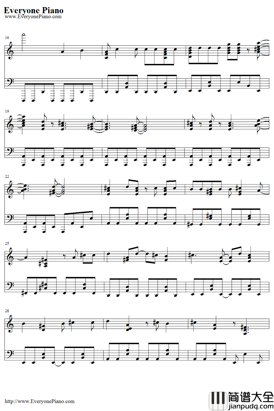 メリッサ钢琴谱_ポルノグラフィティ色情涂鸦_钢之炼金术师OP1