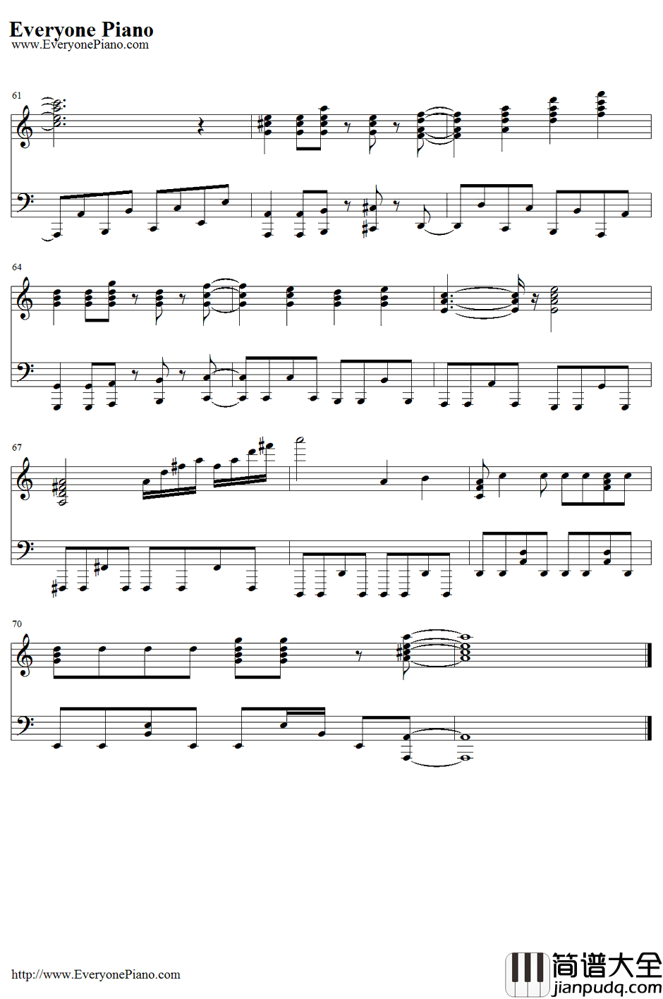 メリッサ钢琴谱_ポルノグラフィティ色情涂鸦_钢之炼金术师OP1