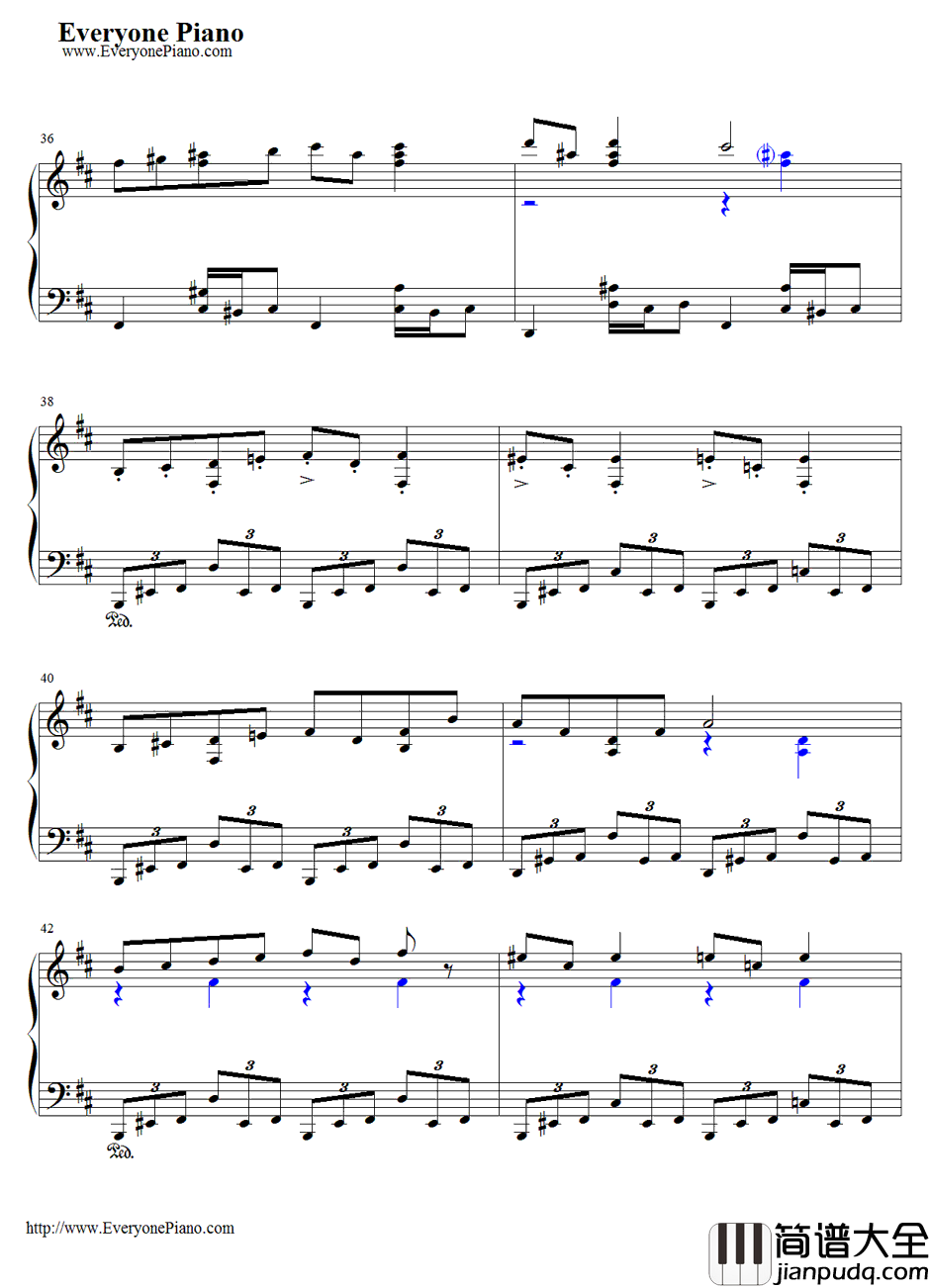 In_the_Hall_of_the_Mountain_King钢琴谱_EdvardGrieg_培尔•金特