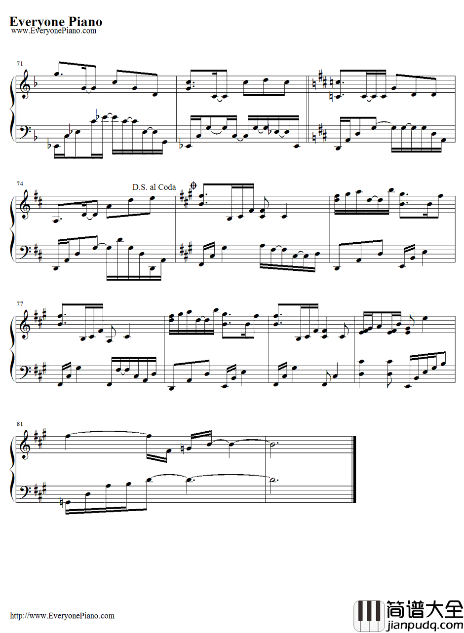 Loanna钢琴谱_李闰珉