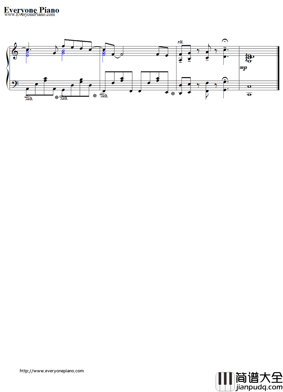 忘れ咲き钢琴谱_GARNETCROW_名侦探柯南ED