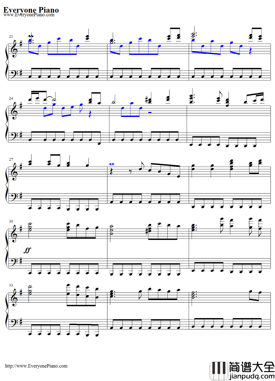 Best_Years_in_Our_Lives钢琴谱_梶浦由记_翼•年代记OST