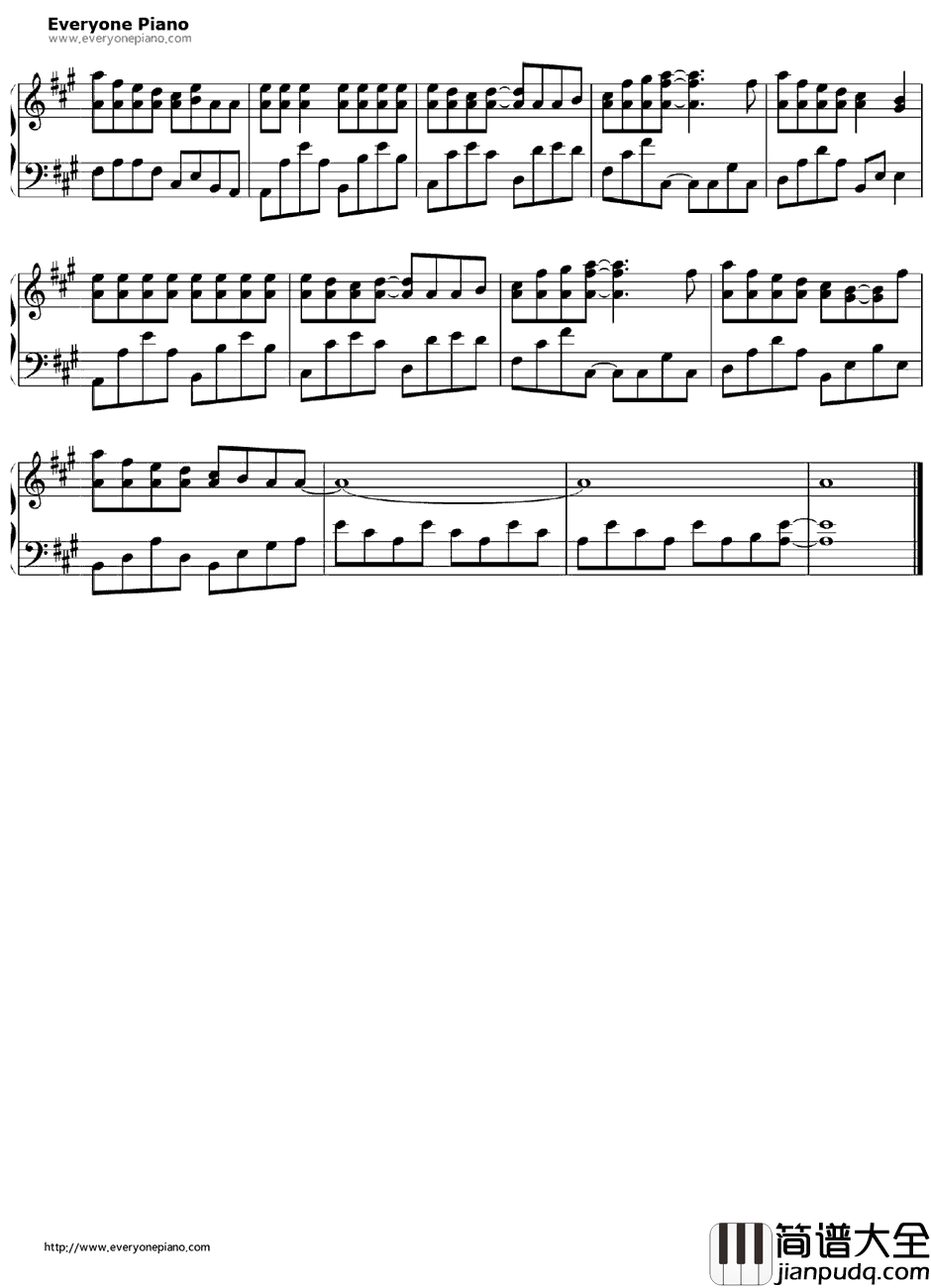 奇跡钢琴谱_シュノ一ケル(Snowkel)_银魂ED6