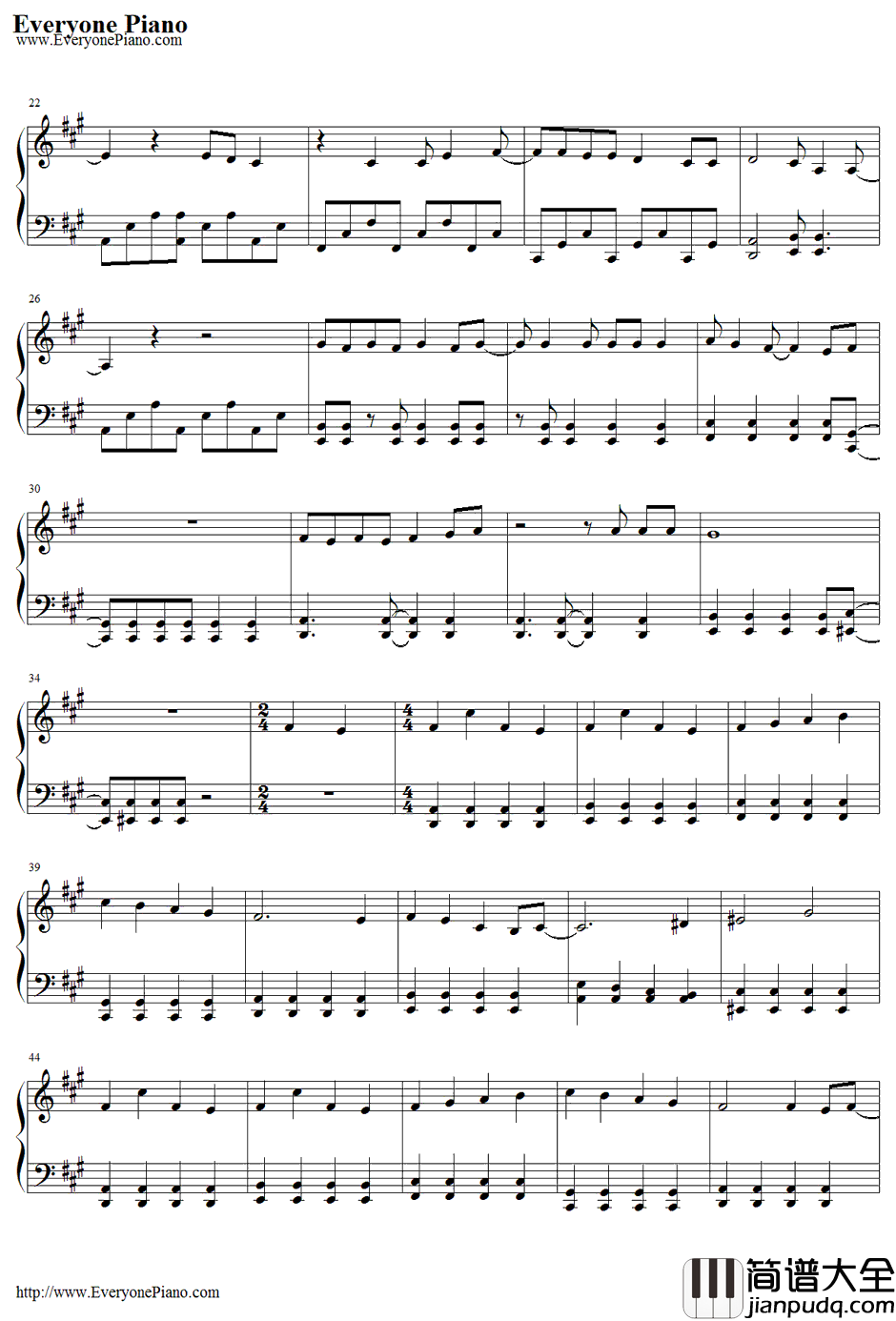 瞬間センチメンタル钢琴谱_SCANDAL_伤感瞬间_钢之炼金术师FULLMETALALCHEMISTED4