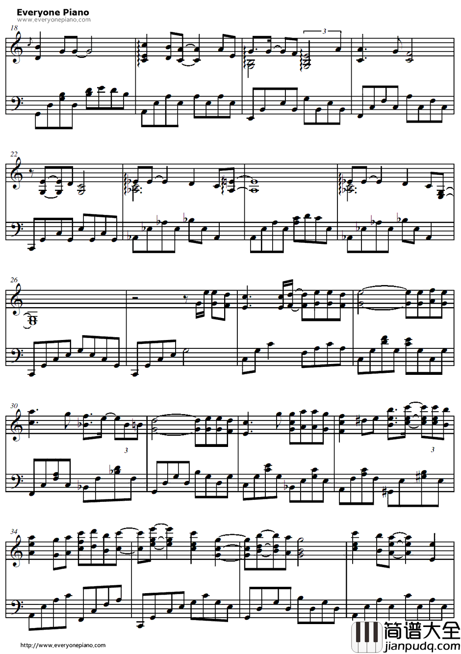 We_Were_Lovers钢琴谱_Jean_JacquesBurnel_岩窟王OP