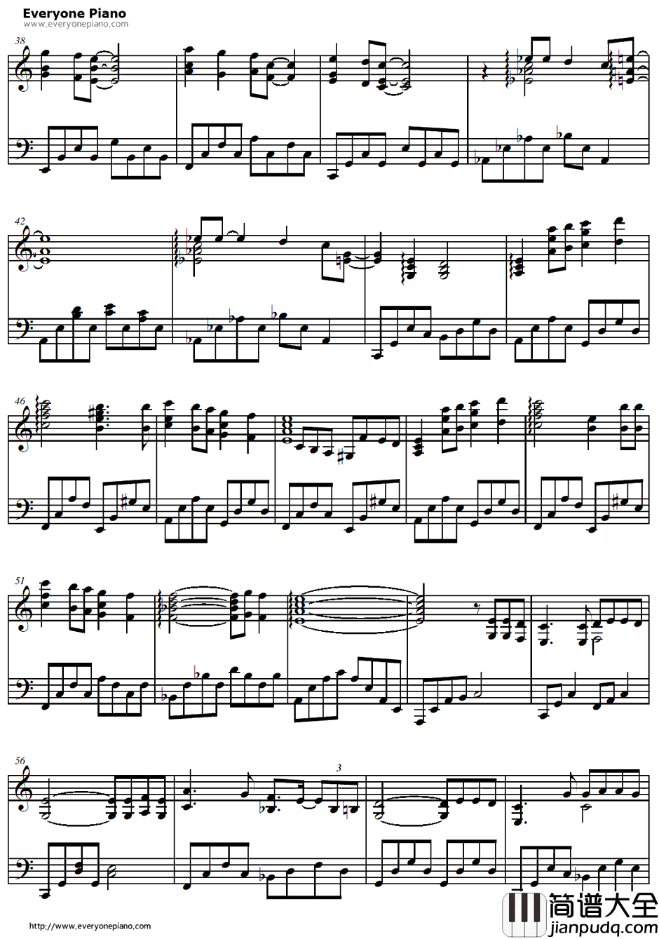 We_Were_Lovers钢琴谱_Jean_JacquesBurnel_岩窟王OP