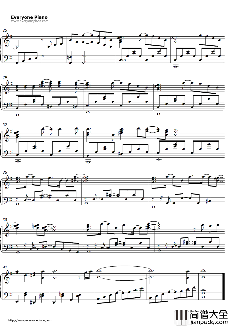 I_Will钢琴谱_Sowelu_钢之炼金术师ED4