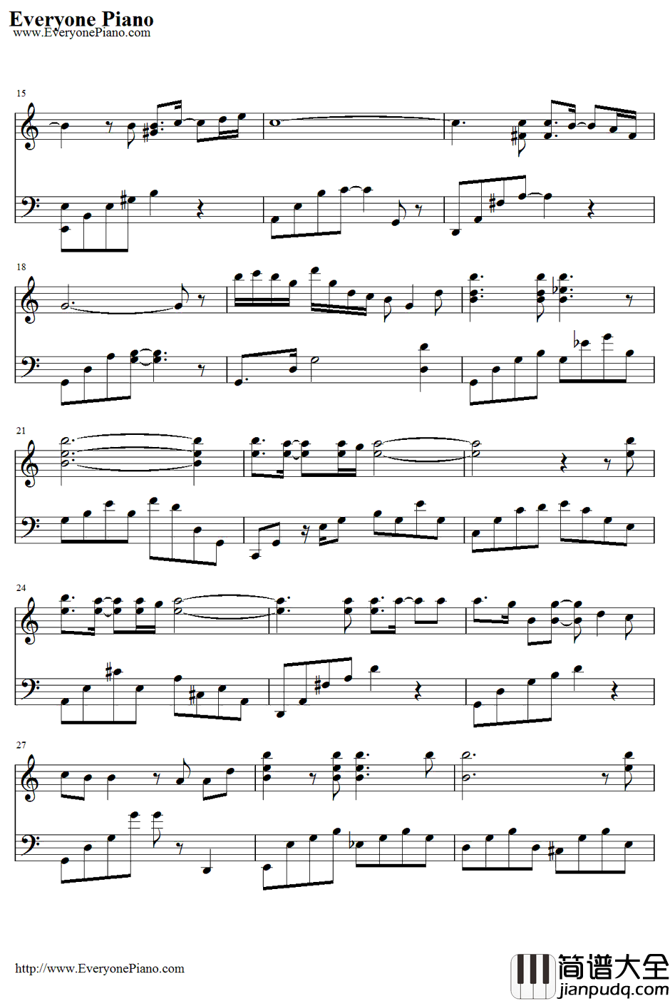 And_I_Love_You_So钢琴谱_DonMcLean_DonMcLean_流星花园插曲