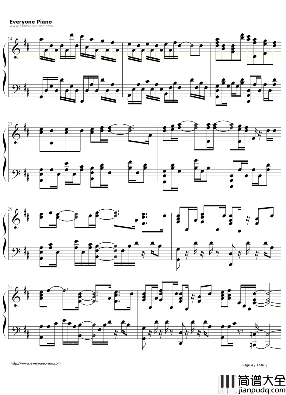 絵空事钢琴谱_nano.RIPE  _散华礼弥OP