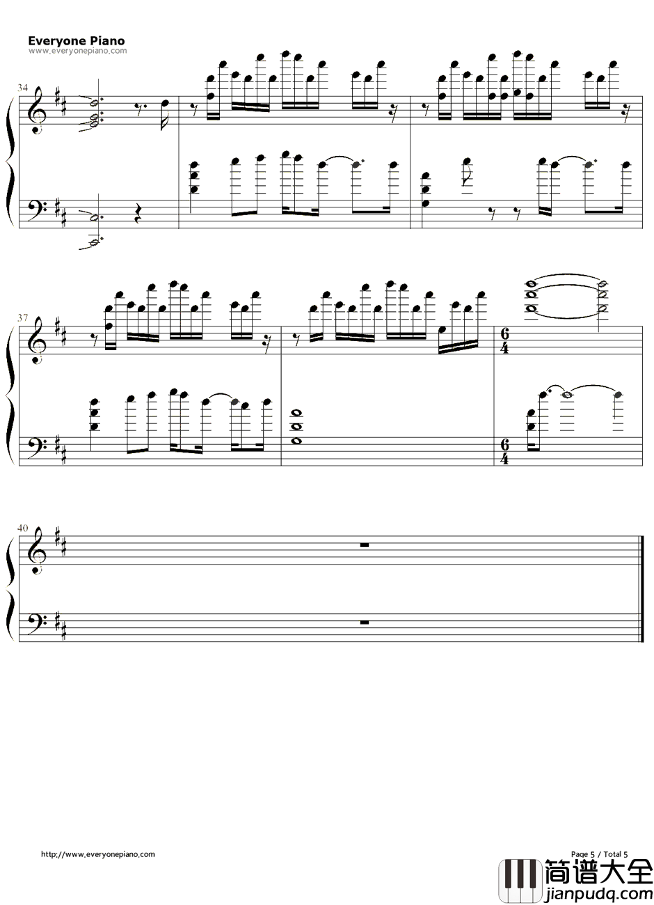 絵空事钢琴谱_nano.RIPE  _散华礼弥OP