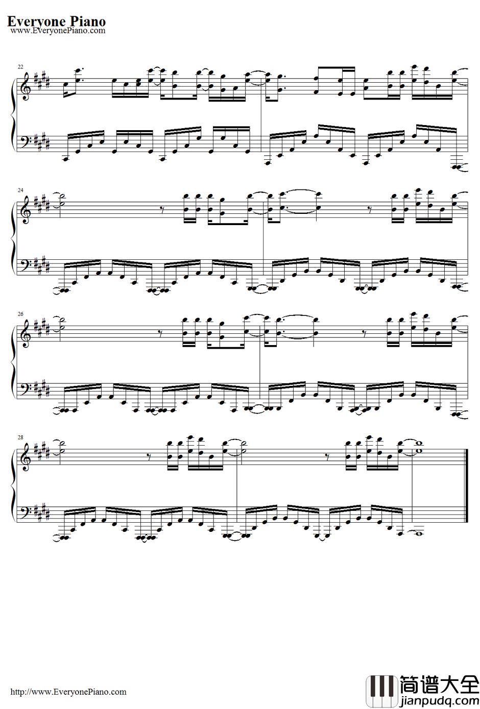 Wish钢琴谱_OLIVIA_NANAOP2