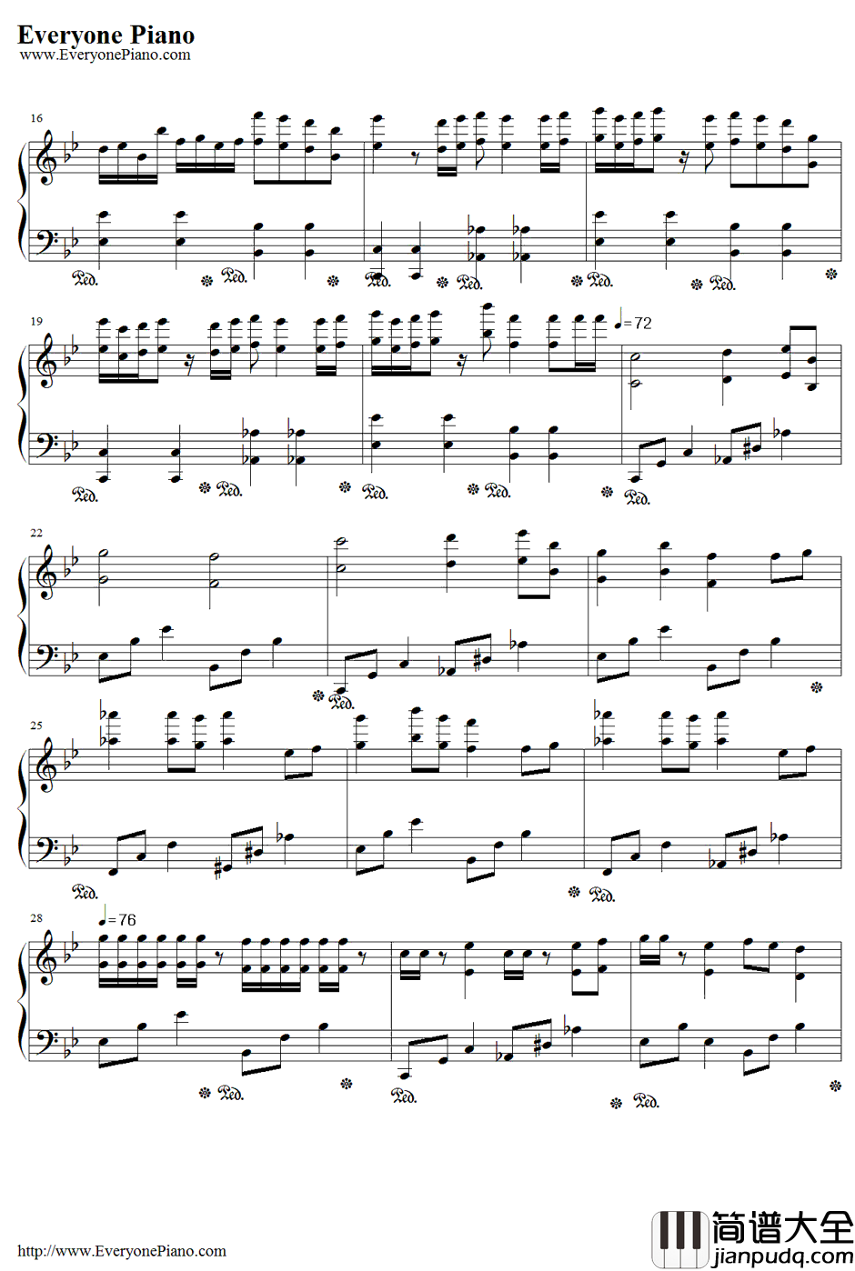 空之爵迹钢琴谱_未知_网友原创