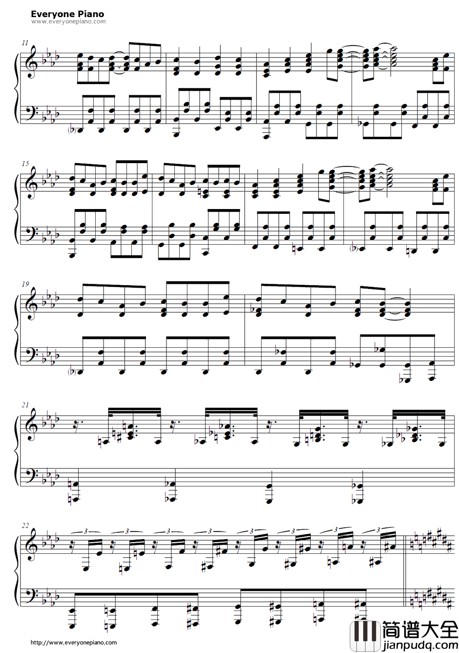 Life钢琴谱_フジファブリック（Fujifabric）_银之匙2OP