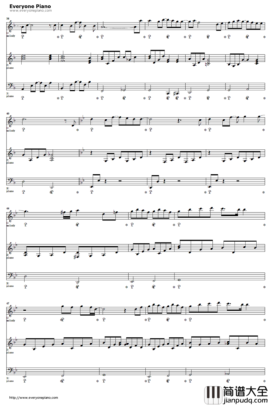 时空のたもと钢琴谱_Taja_1年戦争秘录主题歌