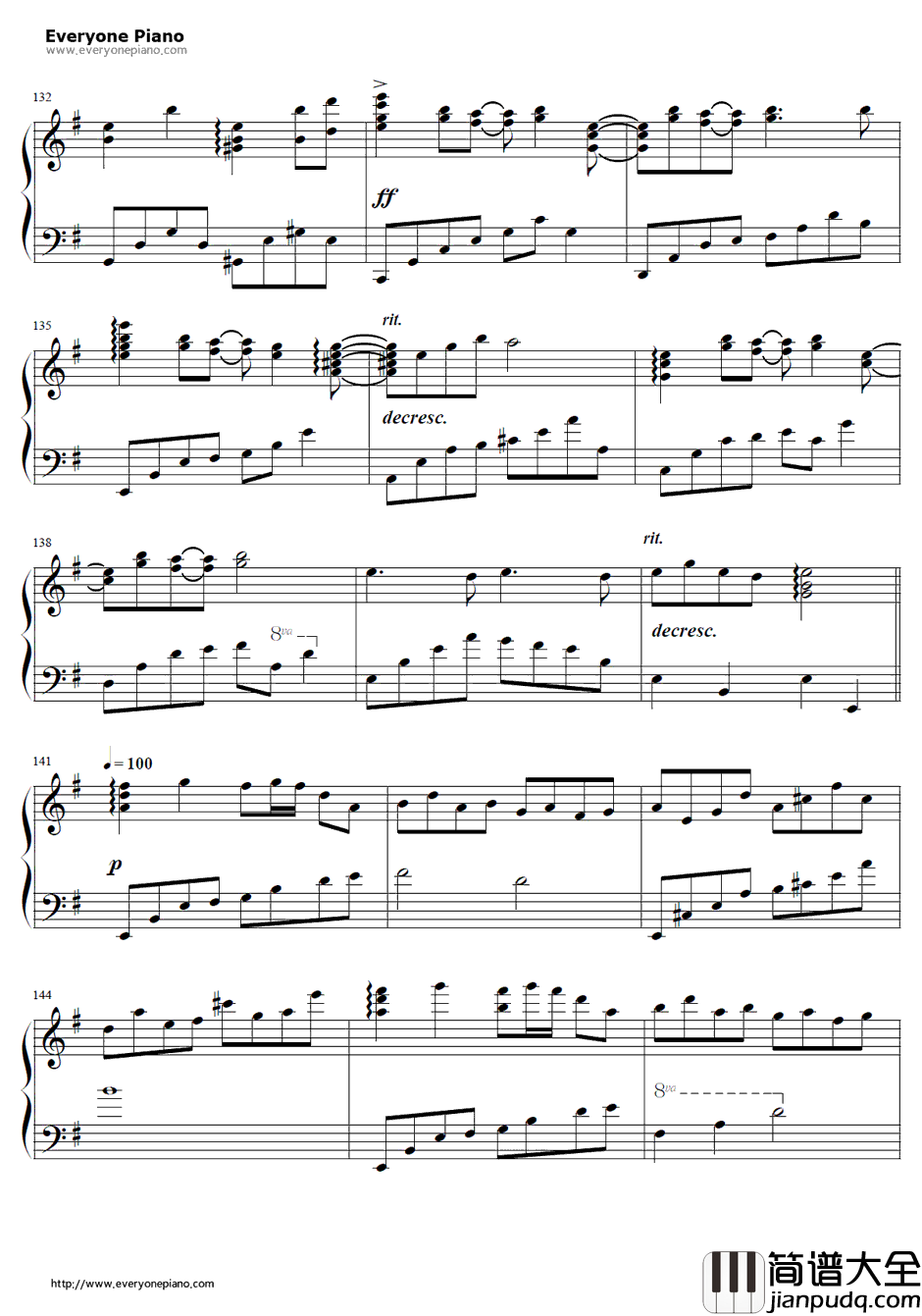 人生リセットボタン钢琴谱_GUMI