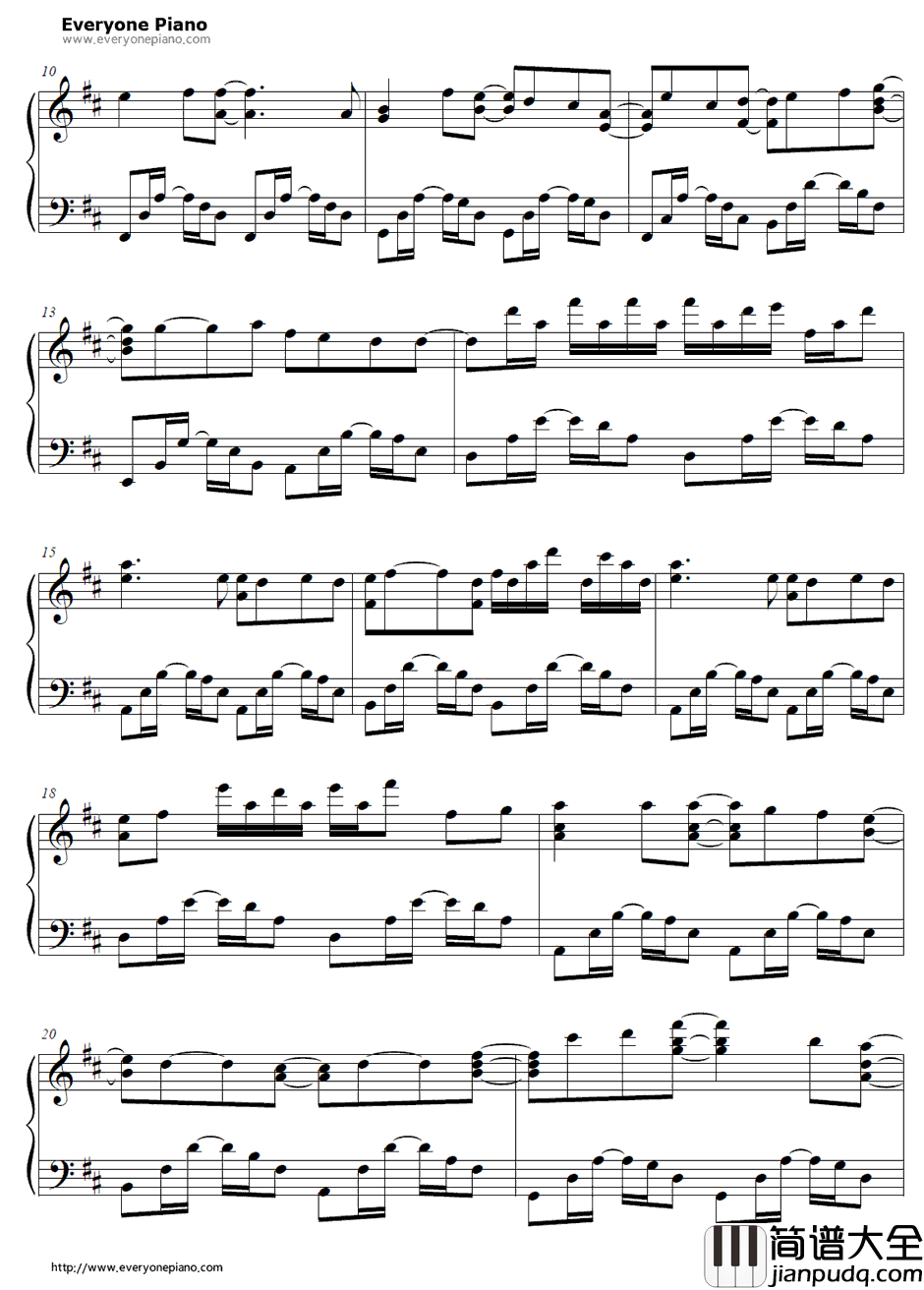 夏の日と君の声钢琴谱_ChouCho_玻璃之唇OP