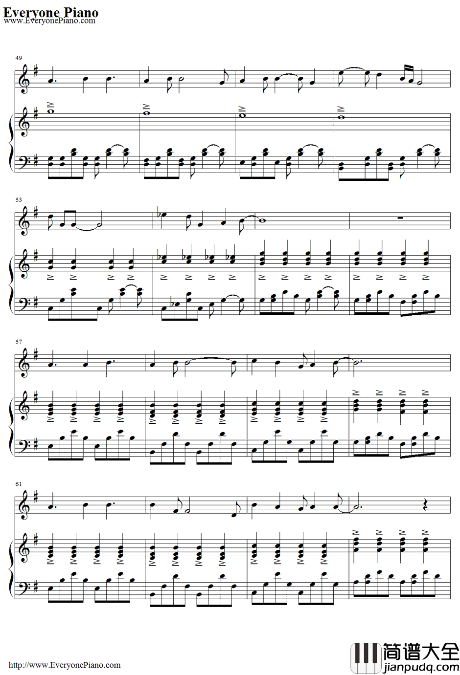 Wake_Me_Up_When_September_Ends钢琴谱_GreenDay(绿日乐队)