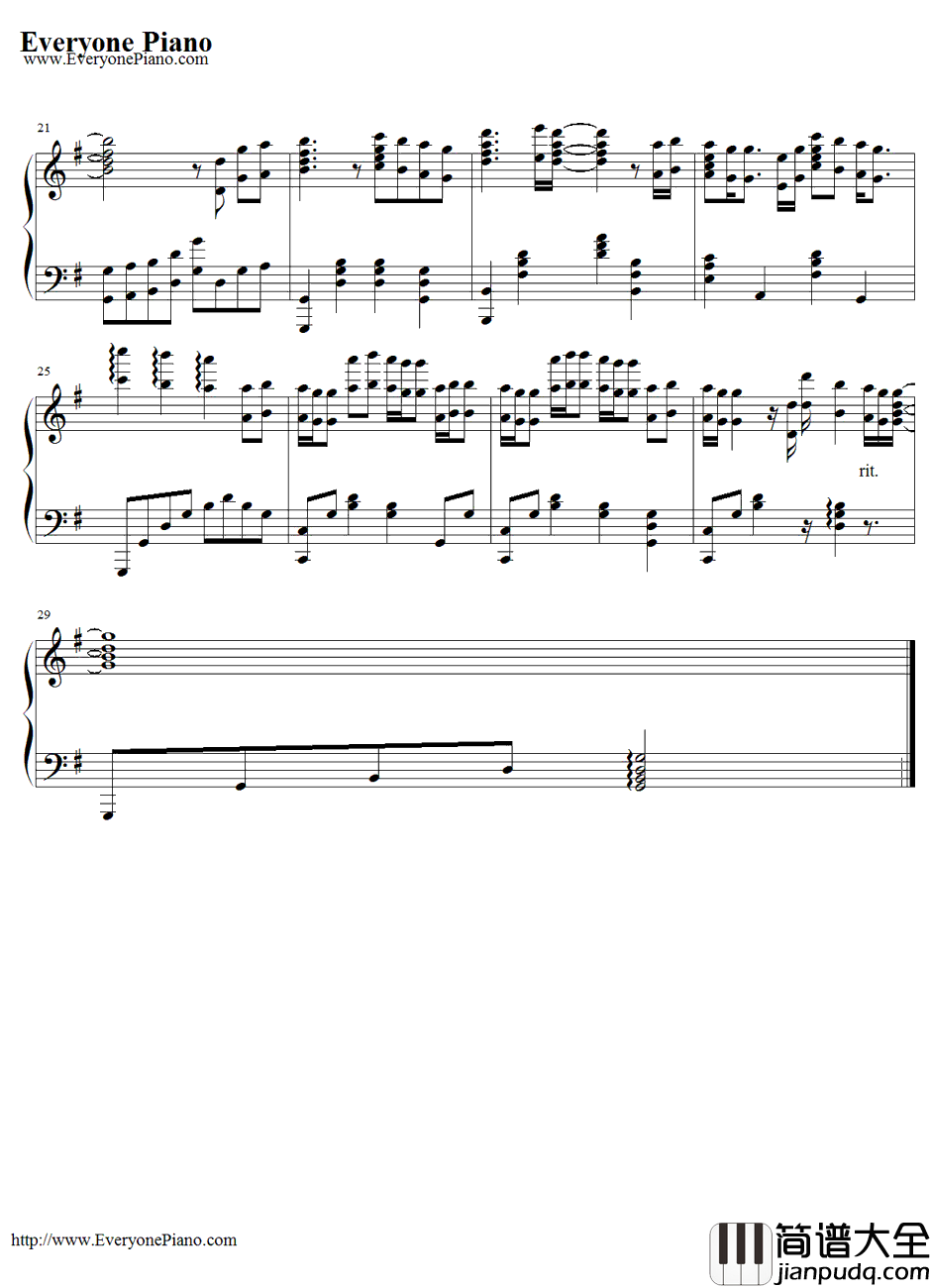 ミレナリオ钢琴谱_ELISA_魔法科高中的劣等生ED