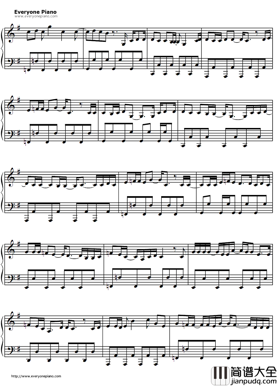 おはよう钢琴谱_Keno_早安_全职猎人OP1