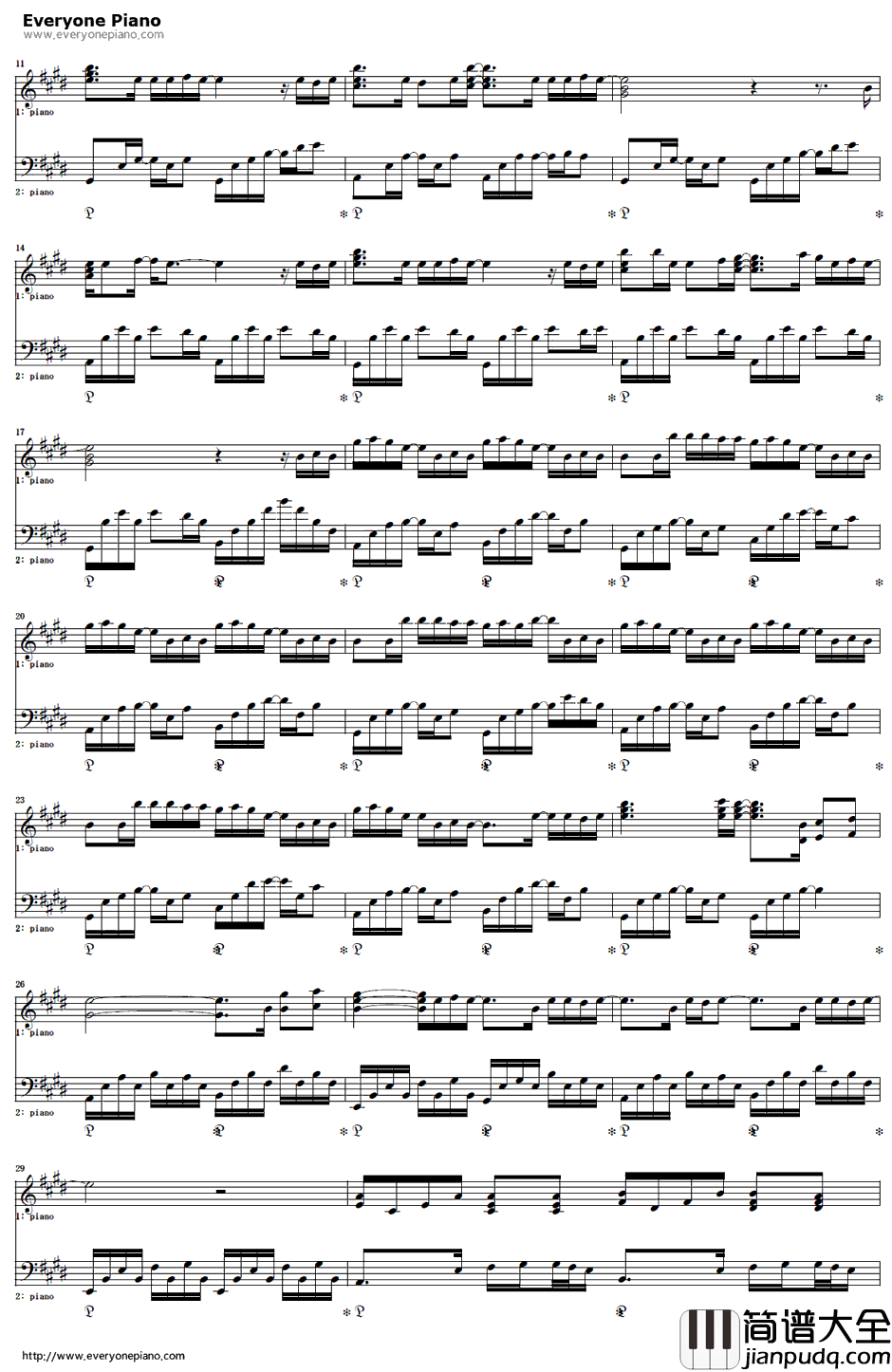 エレクトリック・ラブ钢琴谱_八王子P_初音ミク