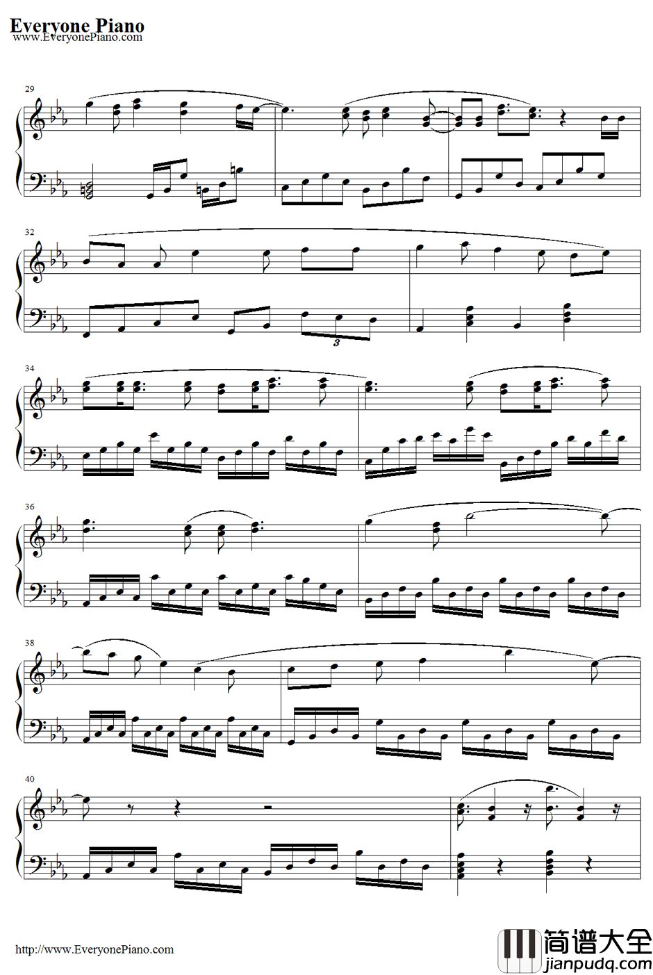 君=花钢琴谱_pigstar_纯情罗曼史OP