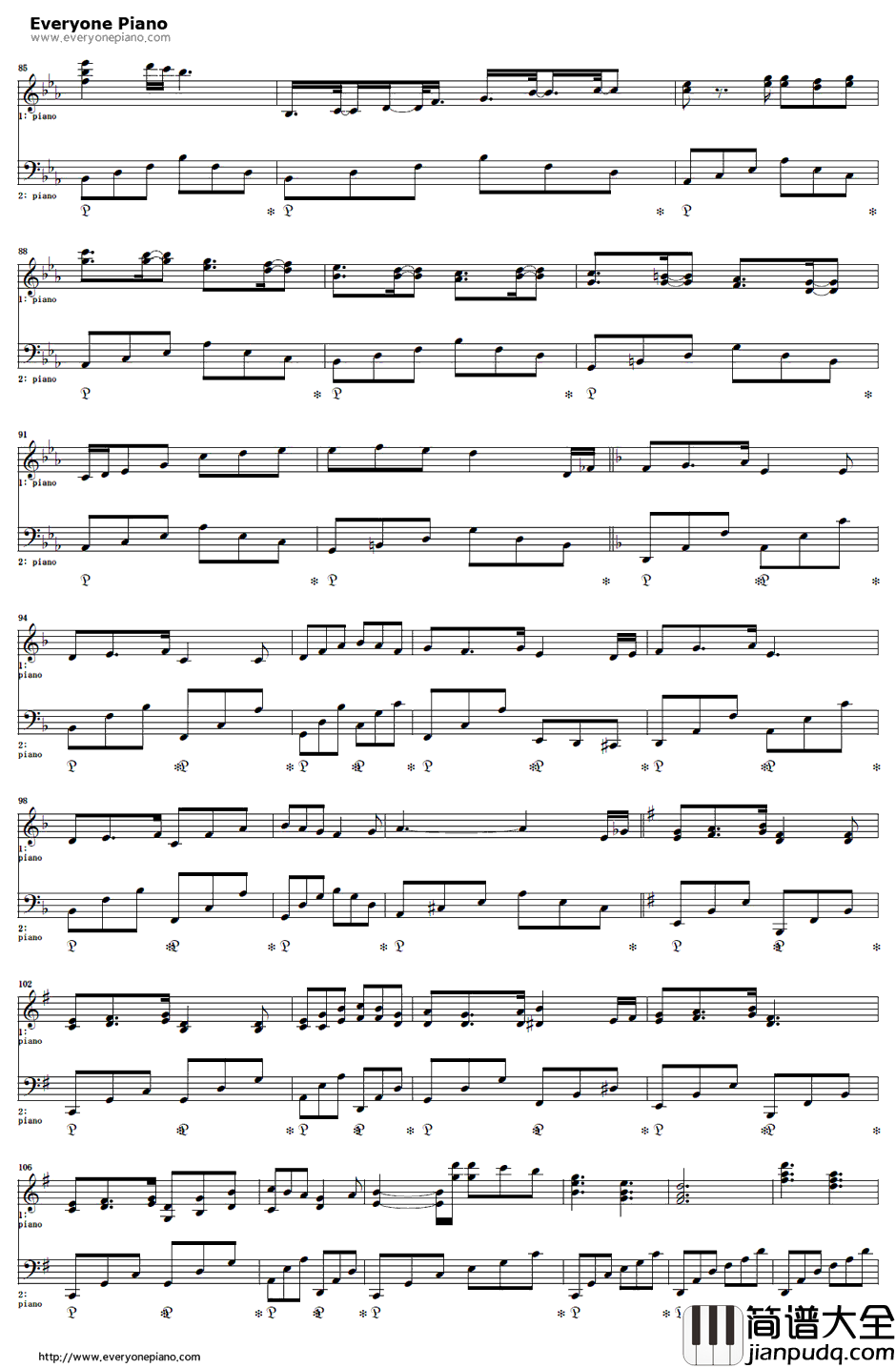 伤迹钢琴谱_Kalafina_空之境界:第三章痛觉残留ED