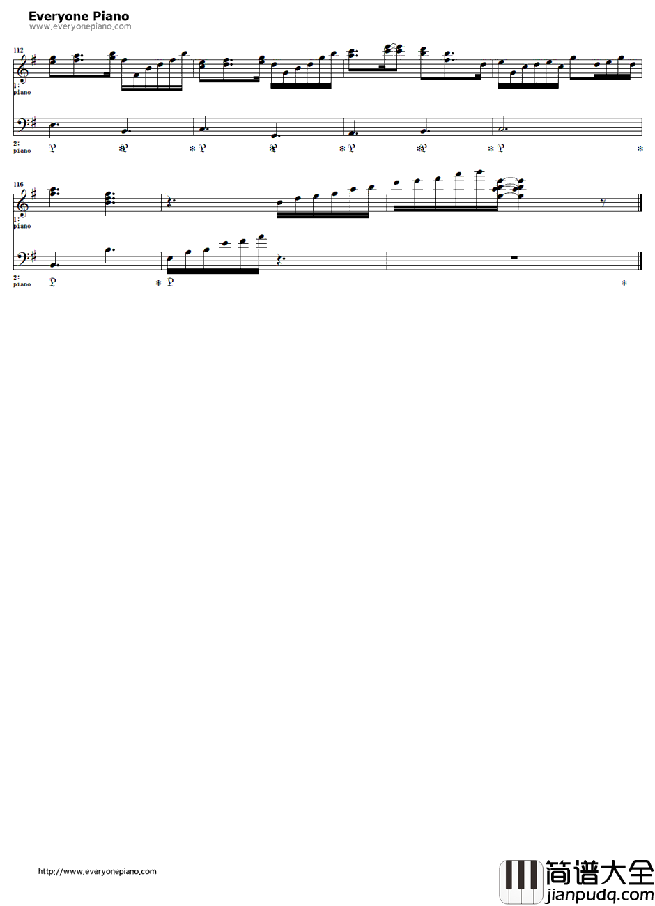 伤迹钢琴谱_Kalafina_空之境界:第三章痛觉残留ED