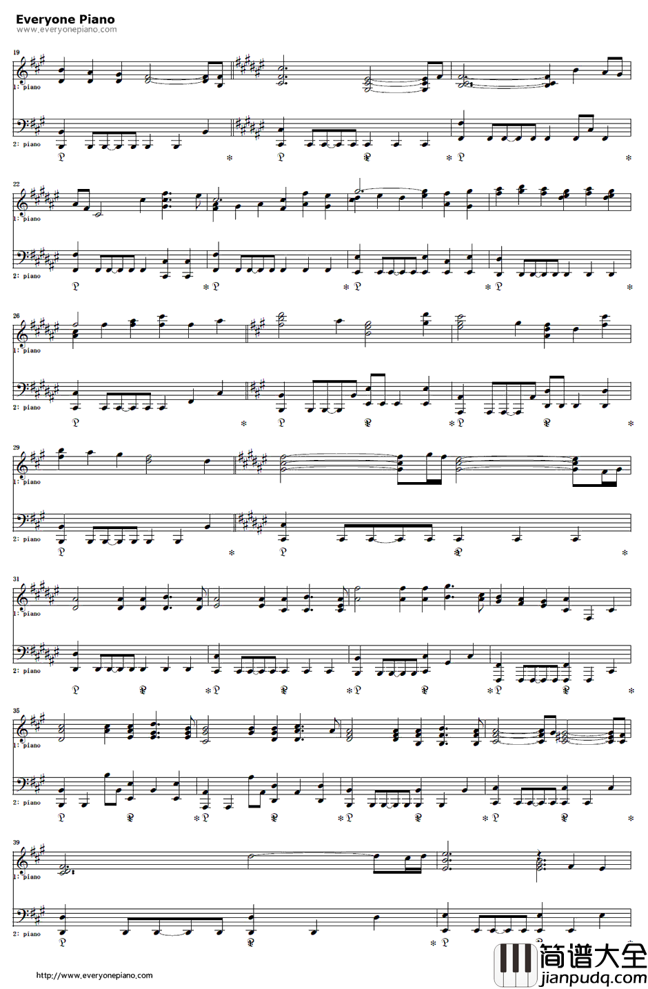 梦の大地钢琴谱_Kalafina