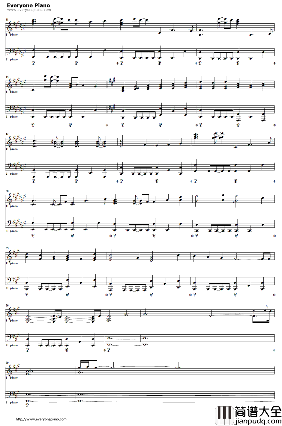 梦の大地钢琴谱_Kalafina