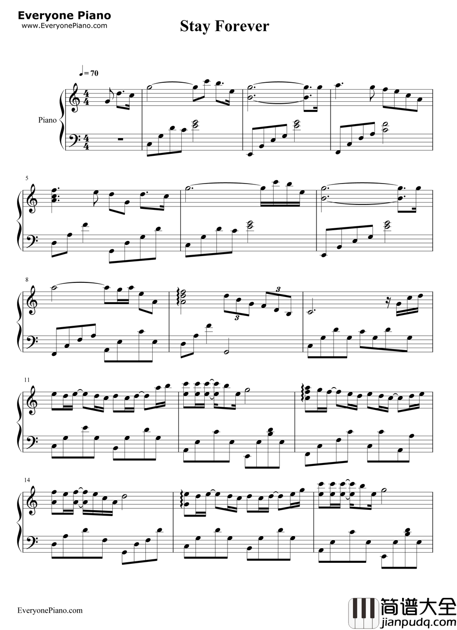 Stay_Forever钢琴谱_未知