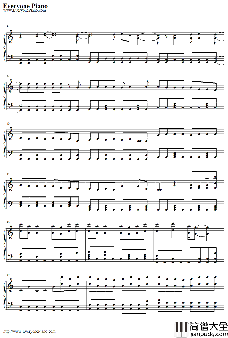 Dust钢琴谱_EliYoungBand