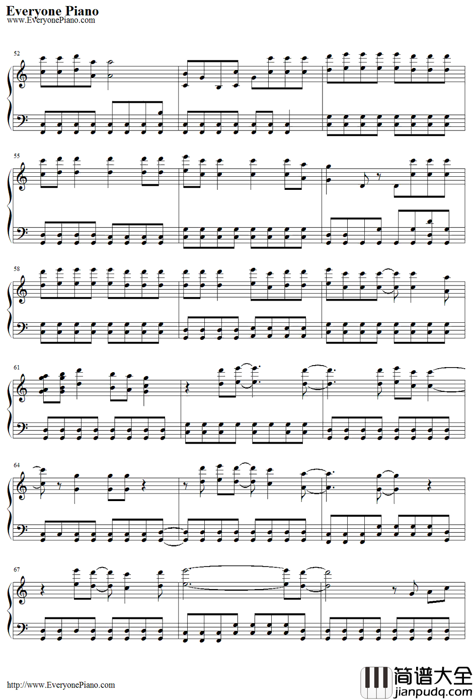 Dust钢琴谱_EliYoungBand