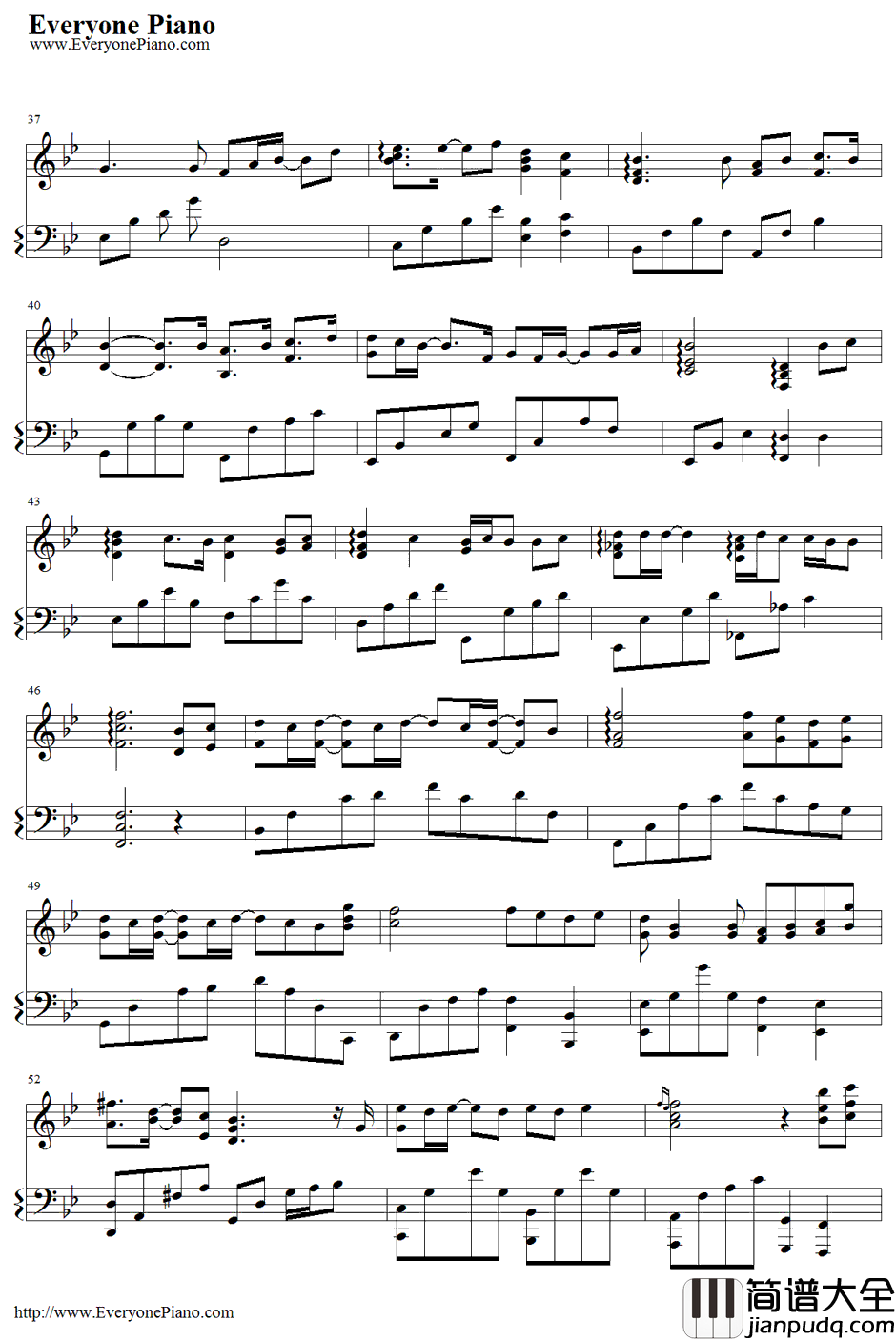 爱你没错钢琴谱_张信哲_古剑奇谭插曲