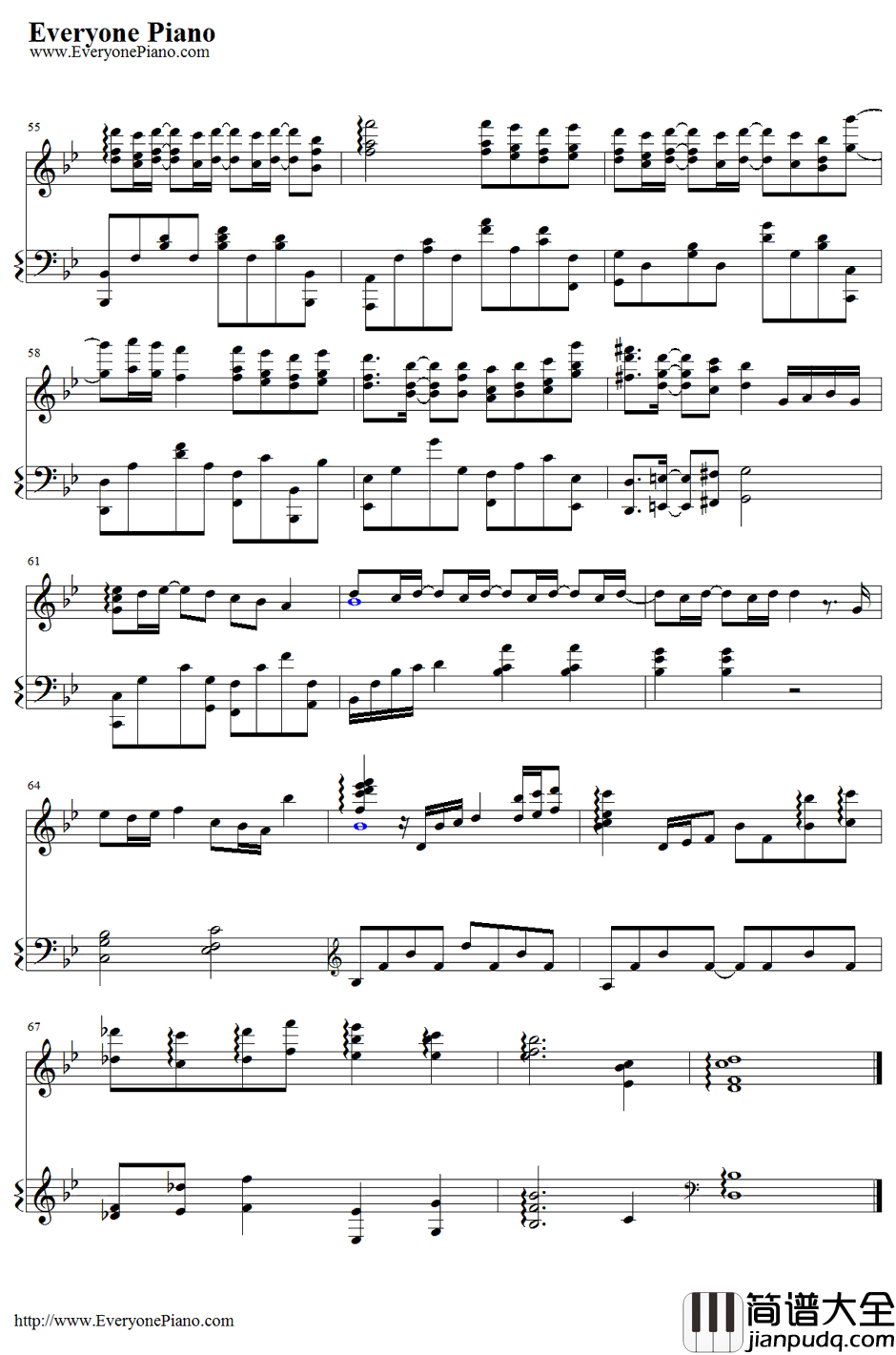 爱你没错钢琴谱_张信哲_古剑奇谭插曲