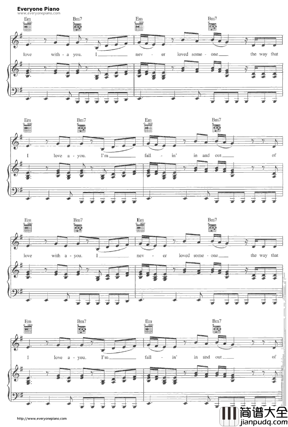 Fallin'钢琴谱_AliciaKeys