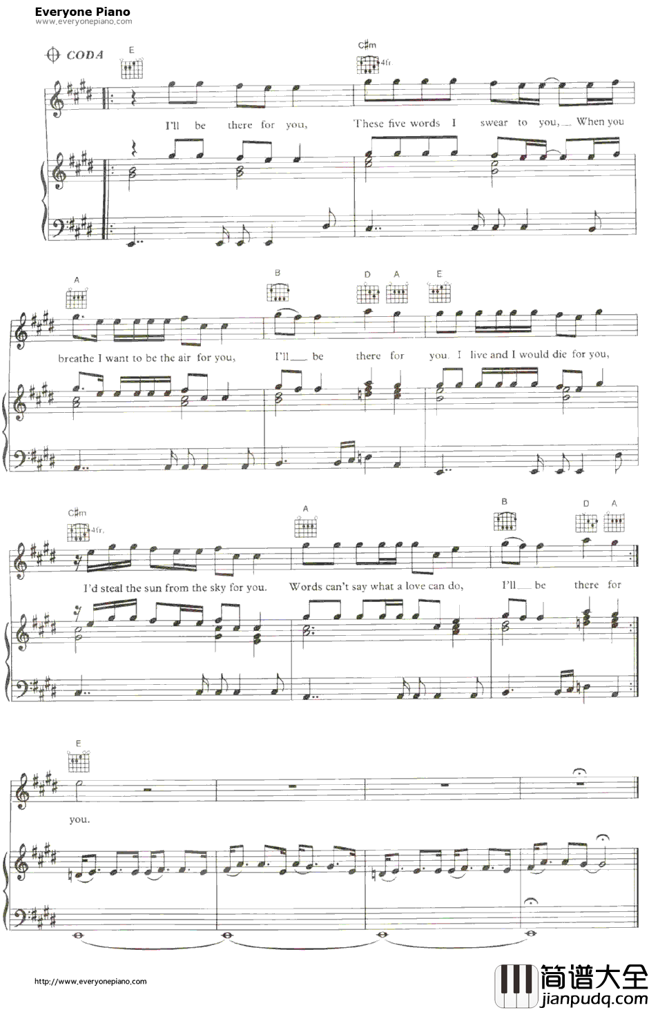 I'll_Be_There_for_You钢琴谱_BonJovi