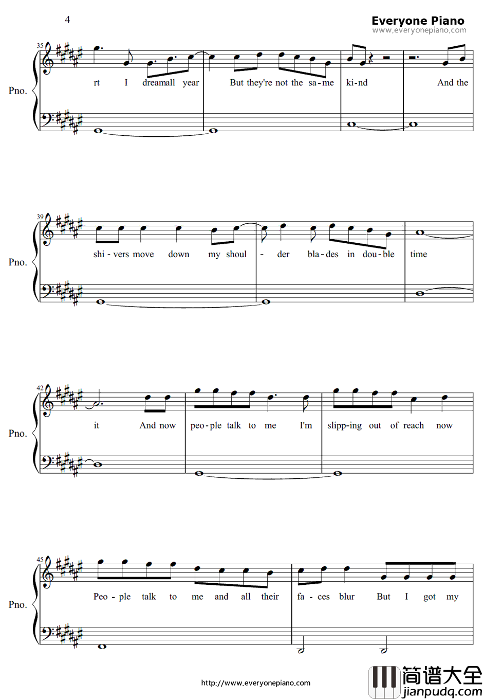 Yellow_Flicker_Beat钢琴谱_Lorde_饥饿游戏3:嘲笑鸟(上)主题曲