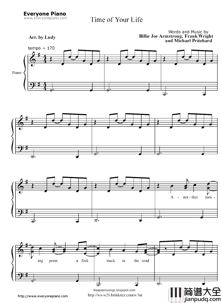 Good_Riddance(Time_of_Your_Life)钢琴谱_Green_Day绿日乐队