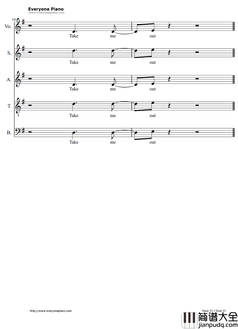 Take_Me_Out钢琴谱_FranzFerdinand