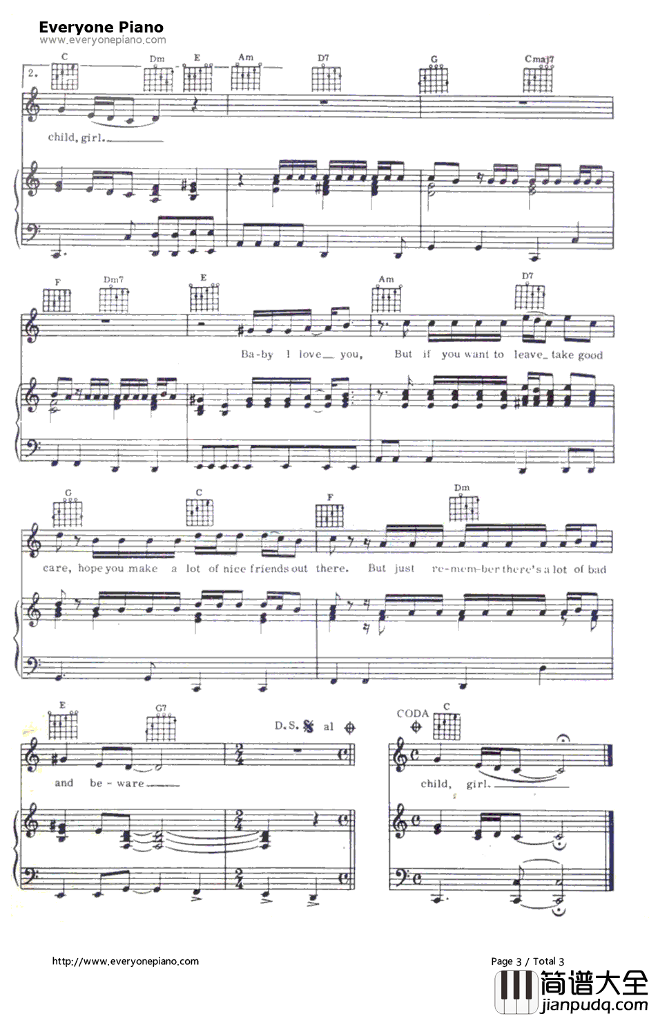 Wild_World钢琴谱_CatStevens