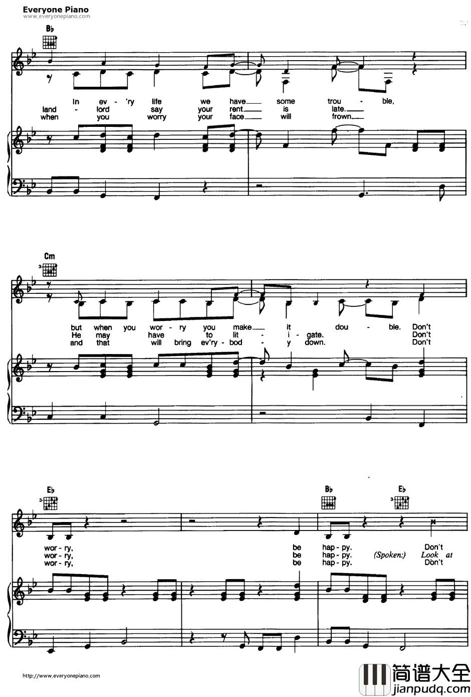 Don't_Worry_Be_Happy钢琴谱_BobbyMcFerrin