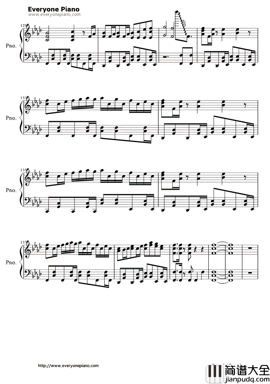 セツナトリップ钢琴谱_LastNote.　_GUMI