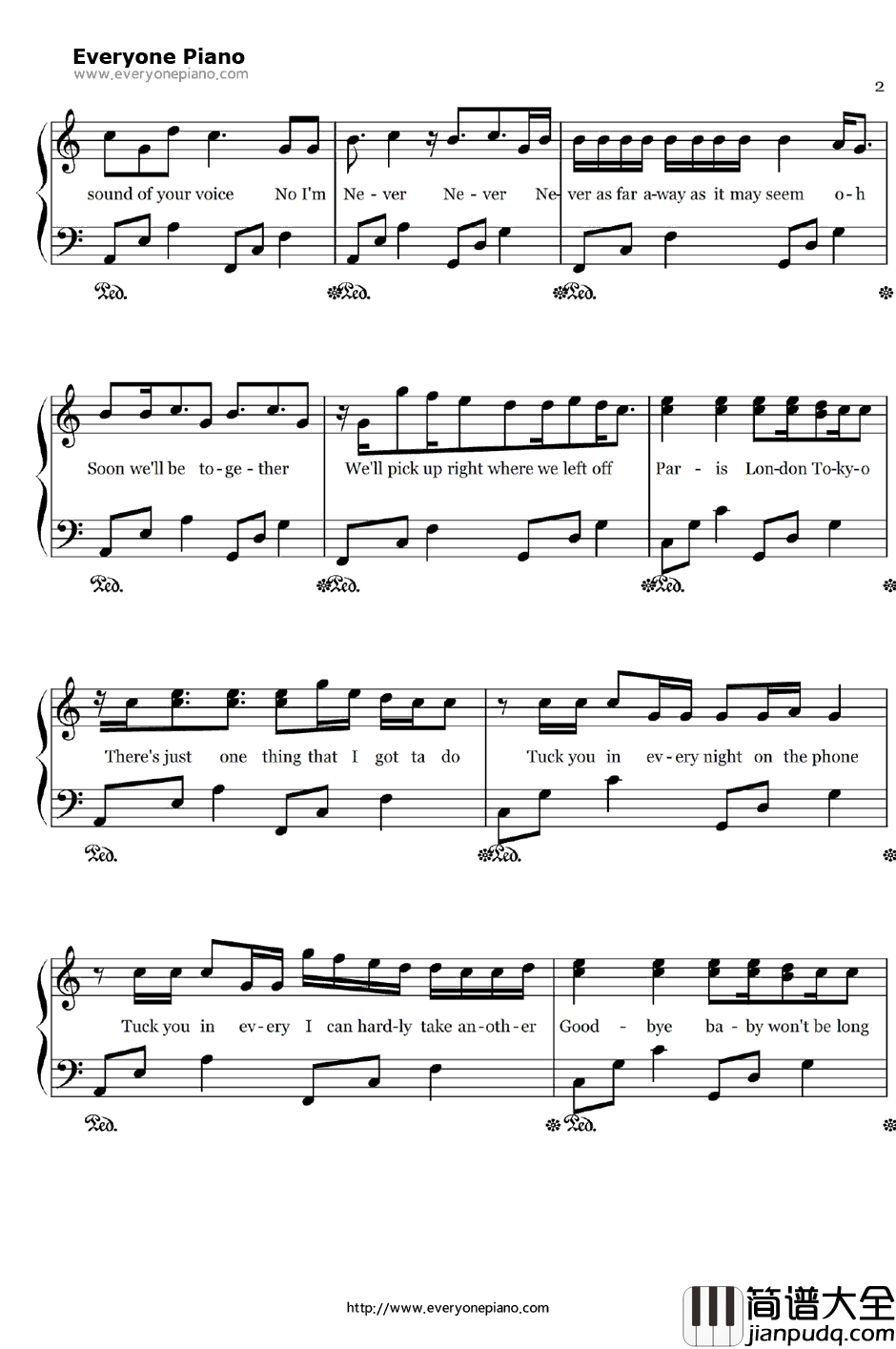 World_wide钢琴谱_BigTimeRush